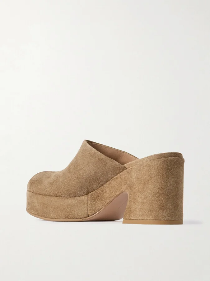 Gianvito Rossi - Lyss 55 Suede Mules - Brown - Image 3