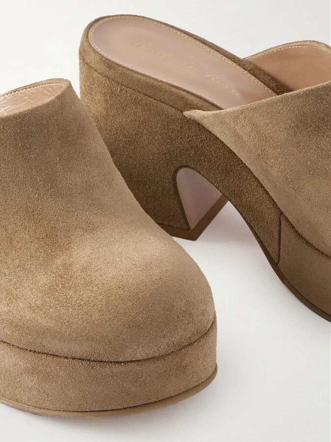 Gianvito Rossi - Lyss 55 Suede Mules - Brown - Image 4