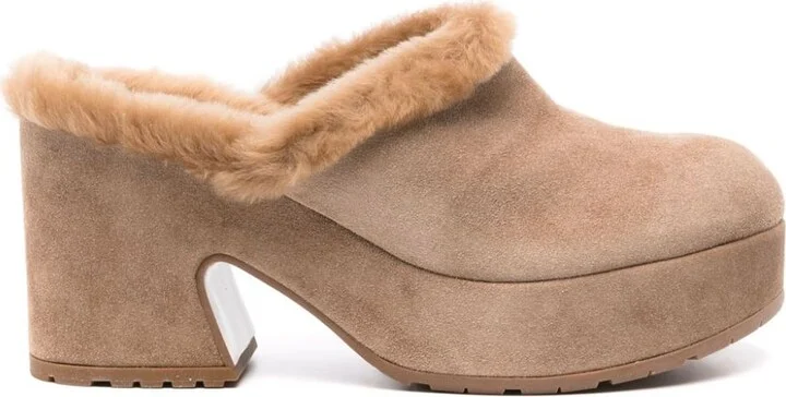 Gianvito Rossi Lyss Suede Heel Mules
