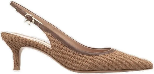 Gianvito Rossi Marbella Pointed Toe Slingback Pumps