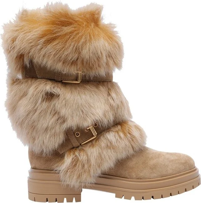Gianvito Rossi Maverick Buckle Detailed Biker Boots