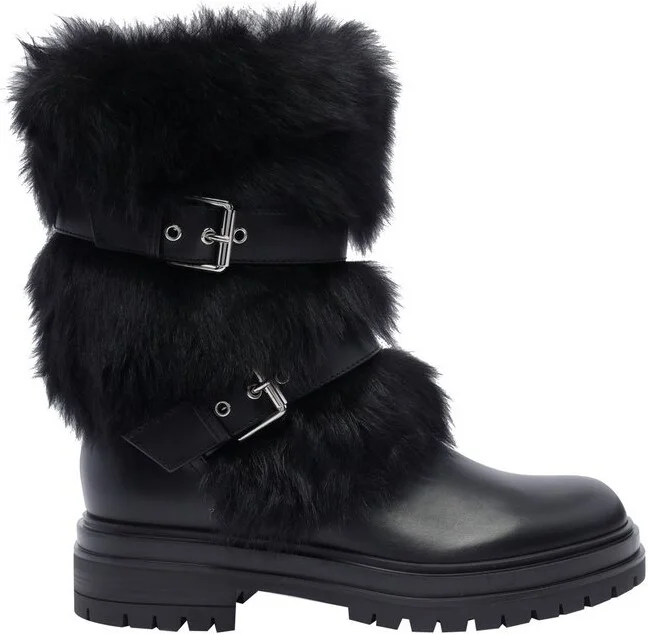 Gianvito Rossi Maverick Buckle Detailed Biker Boots