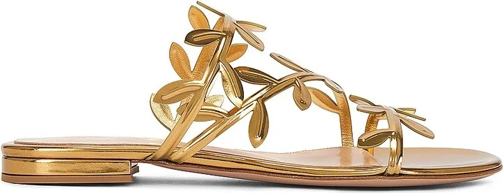 Gianvito Rossi Metal Sandals in Metallic Gold