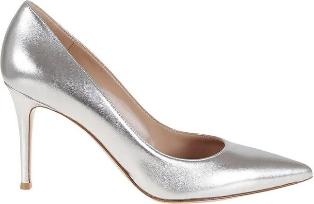 Gianvito Rossi Metallic Pointed-Toe Pumps