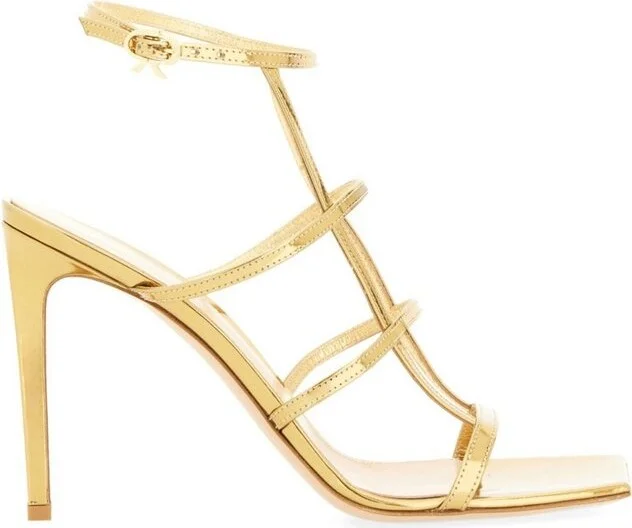 Gianvito Rossi Mondry Caged Ankle Strap Sandals