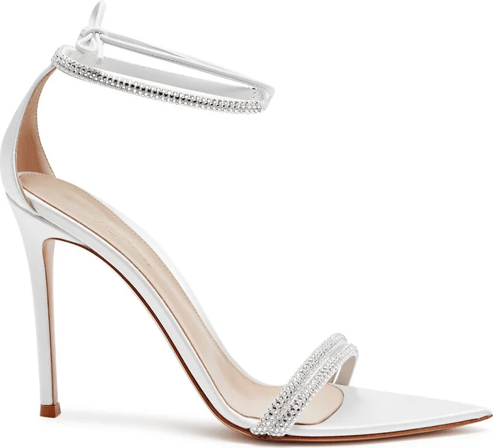 Gianvito Rossi Montecarlo 100 Embellished Satin Sandals