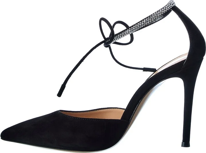 Gianvito Rossi Montecarlo D'orsay 105 Suede Pump - Image 2