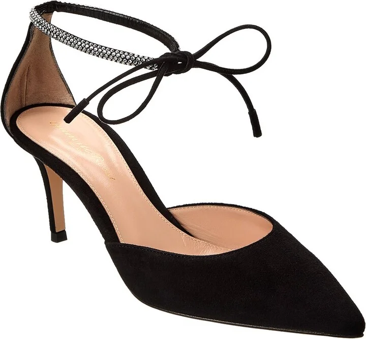 Gianvito Rossi Montecarlo D'orsay 70 Suede Pump