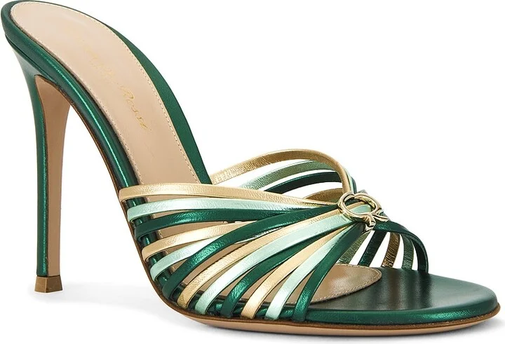 Gianvito Rossi Mule Sandal in Dark Green - Image 2