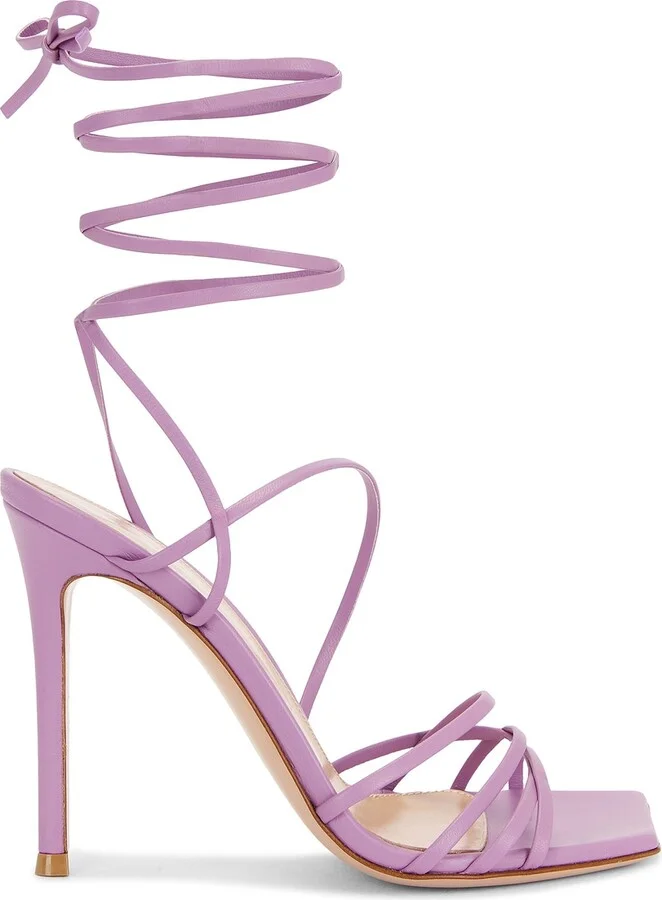 Gianvito Rossi Nappa Strappy Sandal in Pink