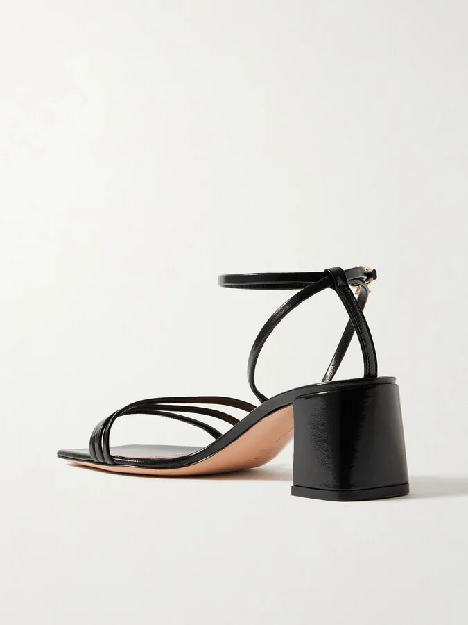 Gianvito Rossi - Nuit 55 Leather Sandals - Black - Image 3