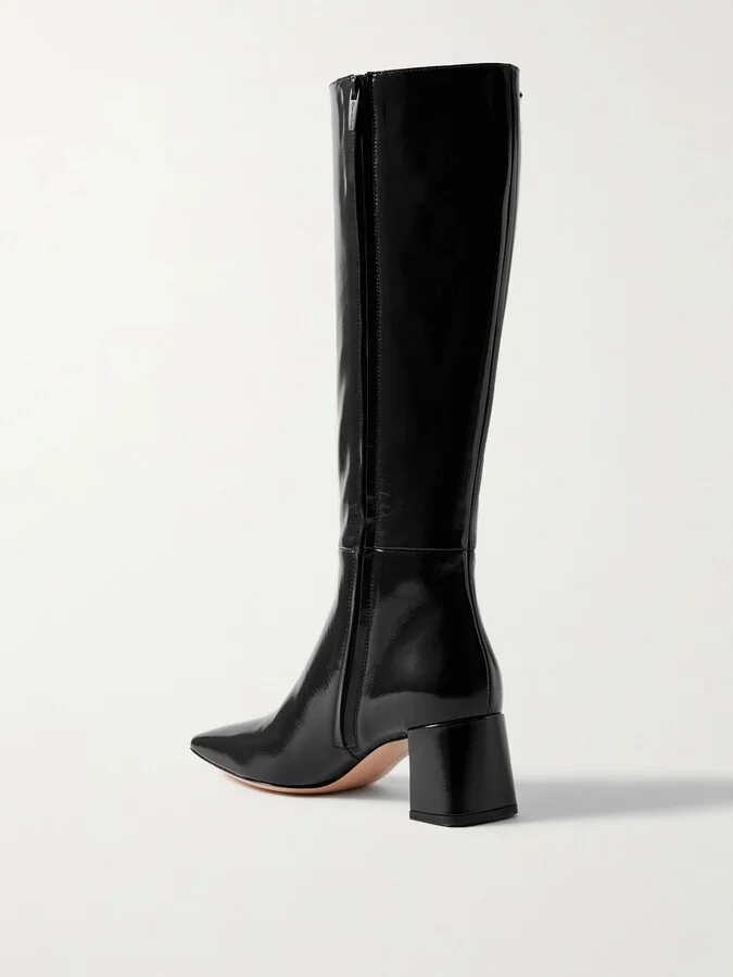 Gianvito Rossi - Nuit 55 Patent-leather Knee Boots - Black - Image 3