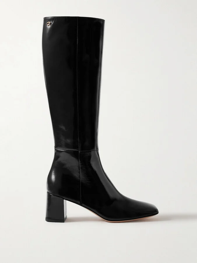 Gianvito Rossi - Nuit 55 Patent-leather Knee Boots - Black