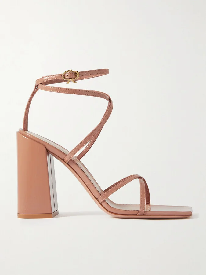 Gianvito Rossi - Nuit 95 Patent-leather Sandals - Neutrals