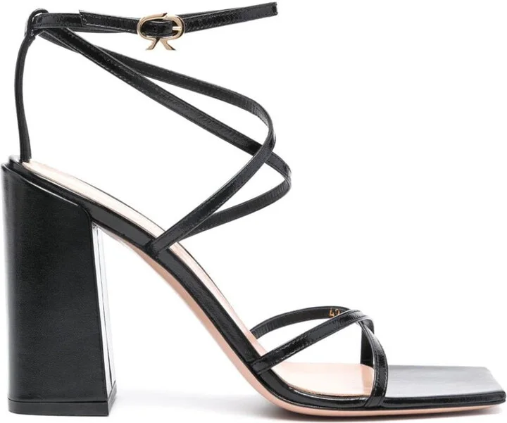 Gianvito Rossi Nuit Leather Heel Sandals
