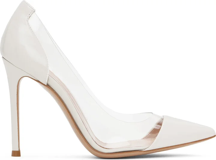 Gianvito Rossi Off-White Plexi Heels
