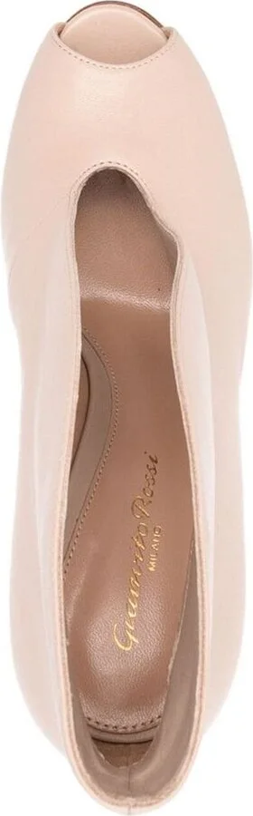 Gianvito Rossi Open Toe Leather Heel Ankle Boots - Image 3