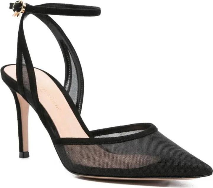 Gianvito Rossi Organza Suede Decollete T.085 Shoes - Image 3