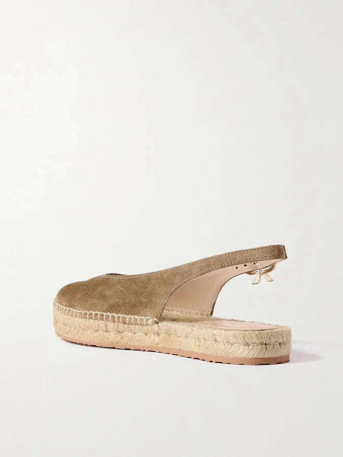 Gianvito Rossi - Paz Suede Slingback Espadrilles - Brown - Image 3