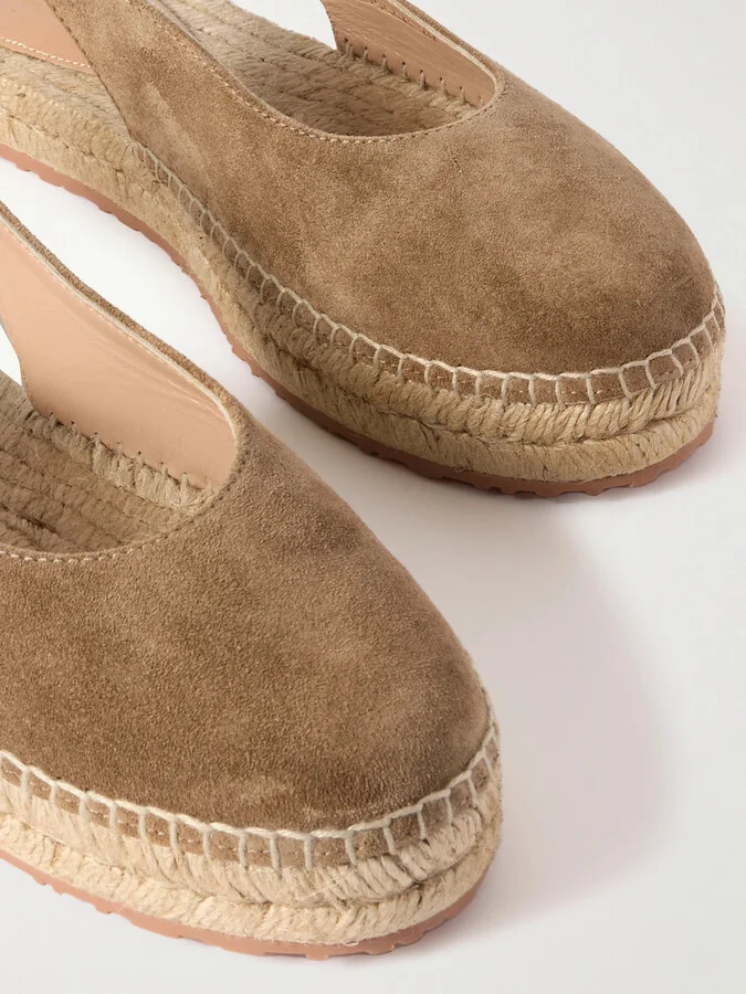 Gianvito Rossi - Paz Suede Slingback Espadrilles - Brown - Image 4