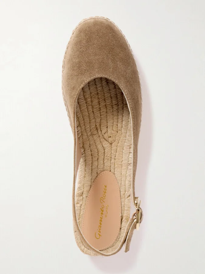 Gianvito Rossi - Paz Suede Slingback Espadrilles - Brown - Image 5