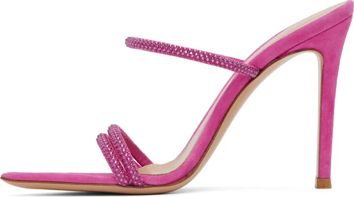 Gianvito Rossi Pink Cannes Heeled Sandals - Image 3