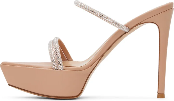 Gianvito Rossi Pink Cannes Platform Heeled Sandals - Image 3