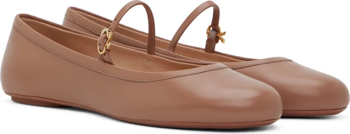 Gianvito Rossi Pink Carla Ballerina Flats - Image 4