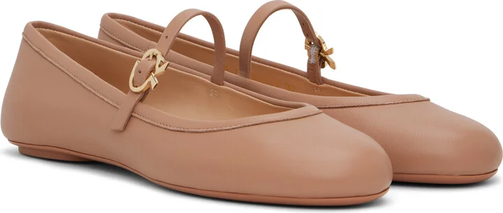 Gianvito Rossi Pink Carla Ballerina Flats - Image 4