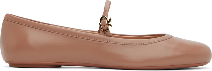 Gianvito Rossi Pink Carla Ballerina Flats