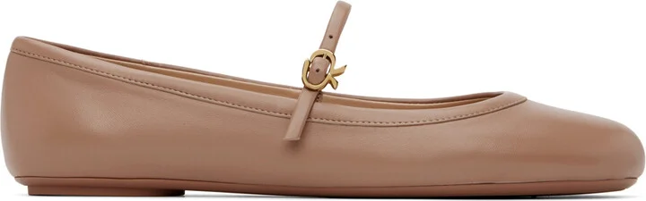 Gianvito Rossi Pink Carla Ballerina Flats