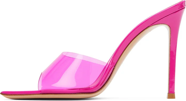 Gianvito Rossi Pink Elle 85 Mules - Image 3