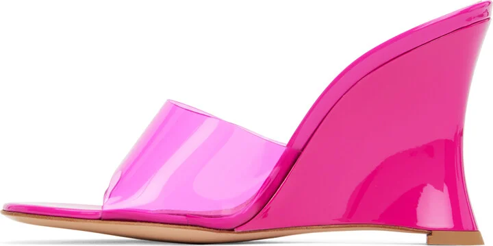 Gianvito Rossi Pink Futura Mules - Image 3