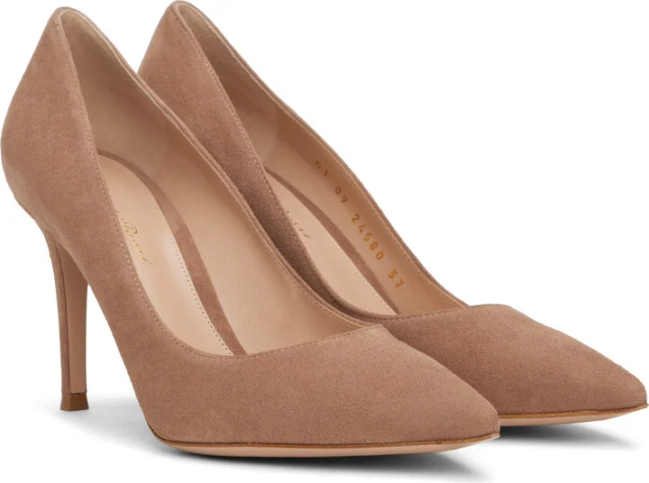 Gianvito Rossi Pink Gianvito 85 Heels - Image 4
