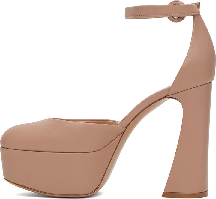 Gianvito Rossi Pink Holly D'Orsay Heels - Image 3