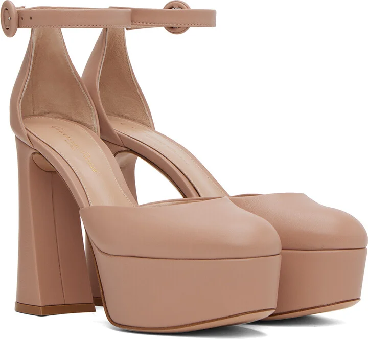 Gianvito Rossi Pink Holly D'Orsay Heels - Image 4
