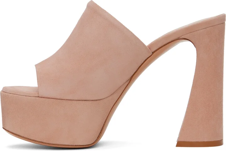 Gianvito Rossi Pink Holly Mules - Image 3
