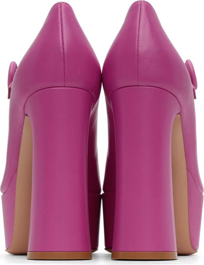 Gianvito Rossi Pink Mary Jane Heels - Image 2
