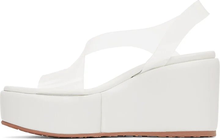 Gianvito Rossi Pink Metropolis 45 Wedge Sandals - Image 3