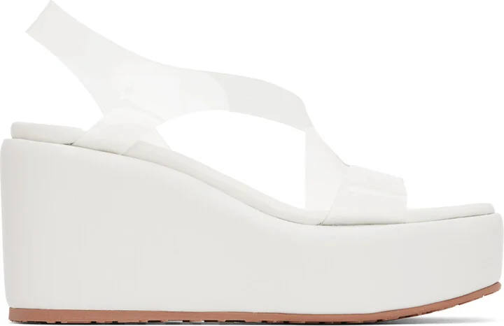 Gianvito Rossi Pink Metropolis 45 Wedge Sandals