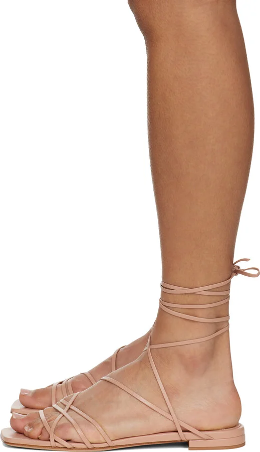 Gianvito Rossi Pink Nappa Sandals - Image 3