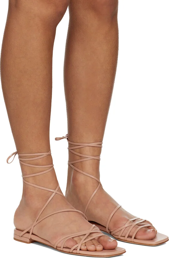 Gianvito Rossi Pink Nappa Sandals - Image 4