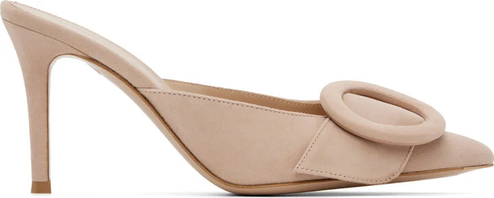 Gianvito Rossi Pink Portofino 85 Mules