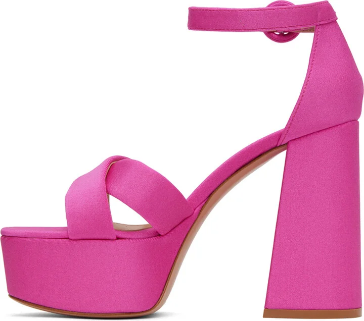 Gianvito Rossi Pink Sheridan Heeled Sandals - Image 3