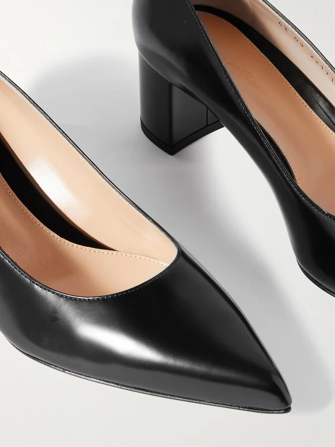 Gianvito Rossi - Piper 45 Leather Pumps - Black - Image 4
