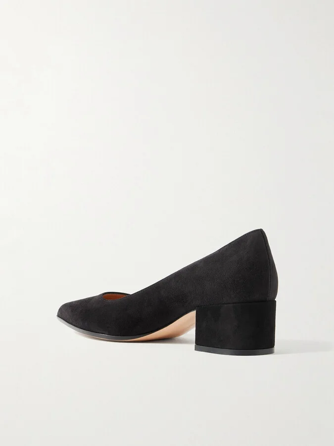 Gianvito Rossi - Piper 45 Suede Pumps - Black - Image 3