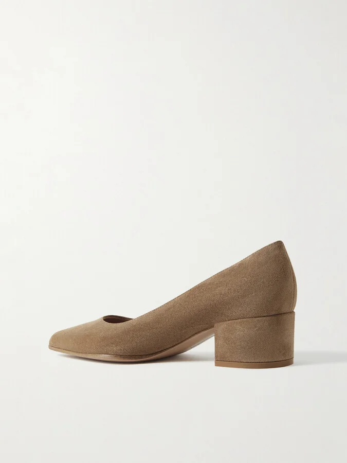 Gianvito Rossi - Piper 45 Suede Pumps - Neutrals - Image 3