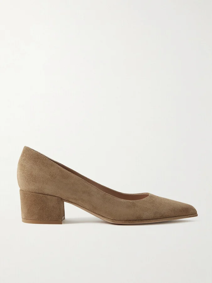 Gianvito Rossi - Piper 45 Suede Pumps - Neutrals