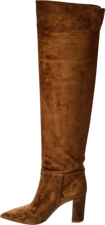 Gianvito Rossi Piper 85 Suede Over-The-Knee Boot - Image 2
