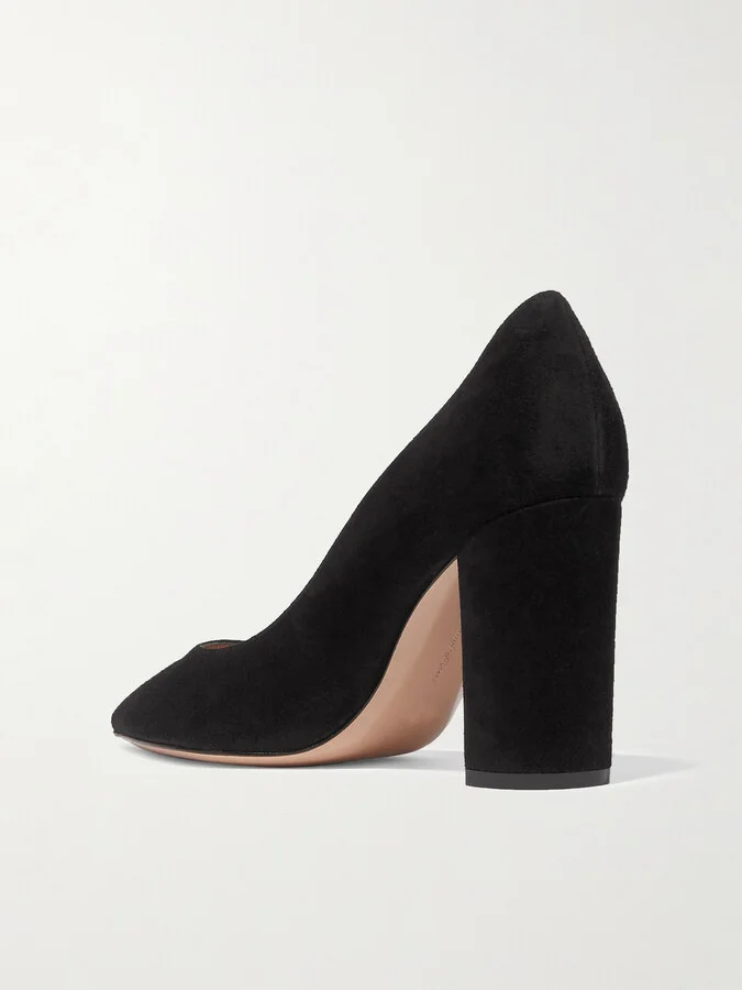 Gianvito Rossi - Piper 85 Suede Pumps - Black - Image 3